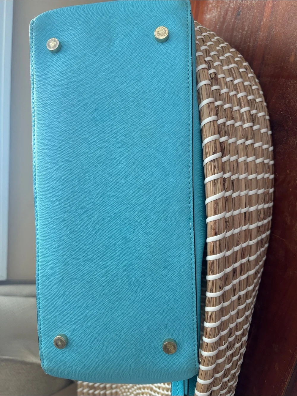 Crown & Ivy Turquoise Dome Satchel Handbag